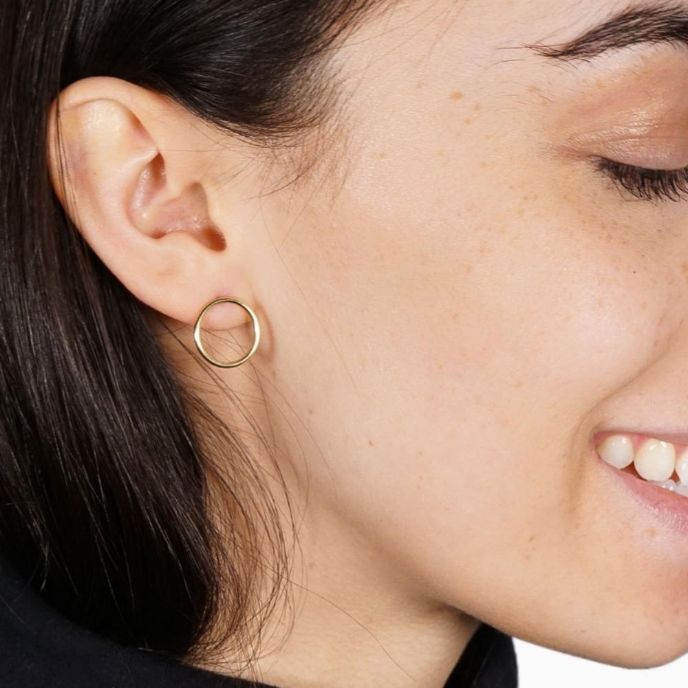 NWOT Mejuri 360 Gold Hoops